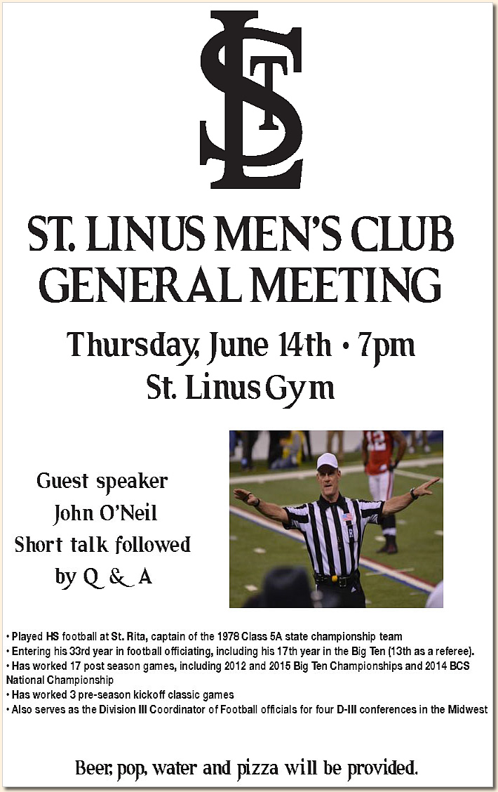 Saint Linus Catholic Parish Men's Club General Meeting